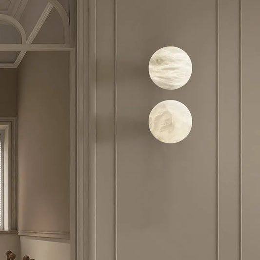 Modern Simple Designer Spanish Marble Wall Lamp for Living Room & Bedroom French Porch Decoration with LED Light Bedside Lamp