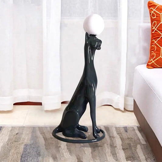 Modern Leopard Floor Lamp LED Light Source Animal Decoration Ornament for Hotel Front Desk Room Art for Hotel Home Lobby Decor