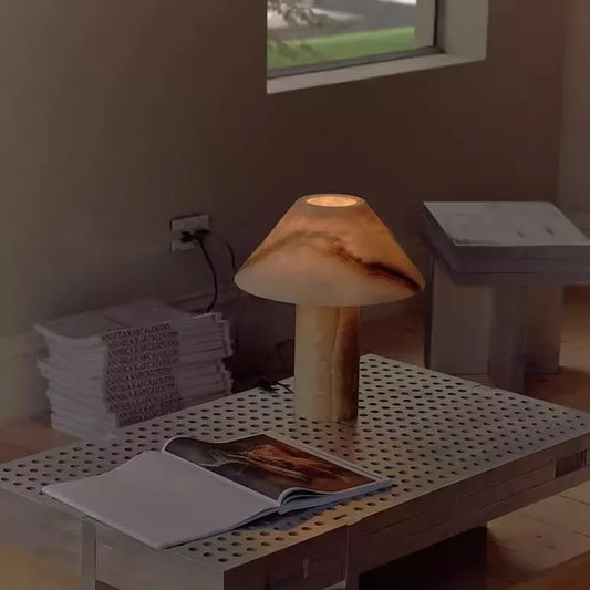 Bostone Modern Simple Table Light Decorative Figured Marble Desk Lamp for Living Room and Restaurant Home Decor