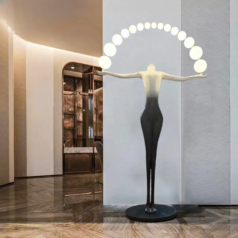 Manufacturers Custom Floor Lamp Modern Art Interior Decoration Floor Light Curved Fishing Curved Arc Floor Lamp