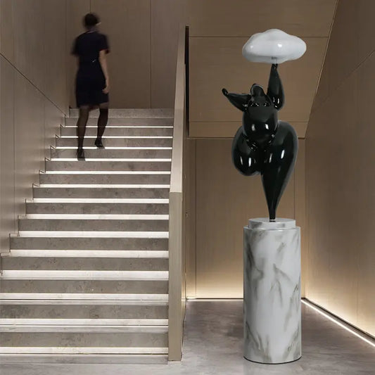 Abstract Art Living Room Floor Lamp Creative Home Entrance Hotel Sales Department Decorative Ornaments Resin Body Sculpture